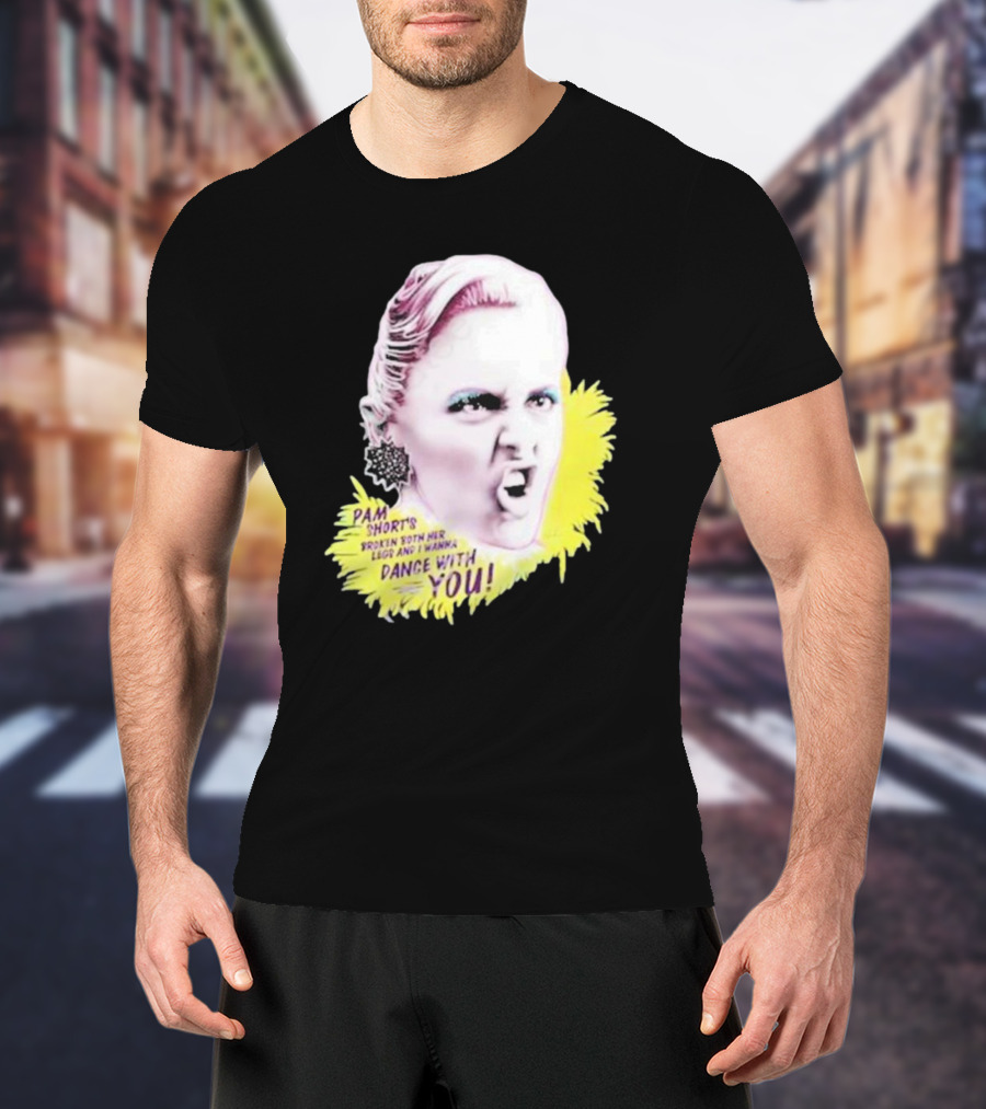 Pam Short’s Broken Both Her Legs And I Wanna Dance With You Nordacious Yellow Burst Expression T-Shirt