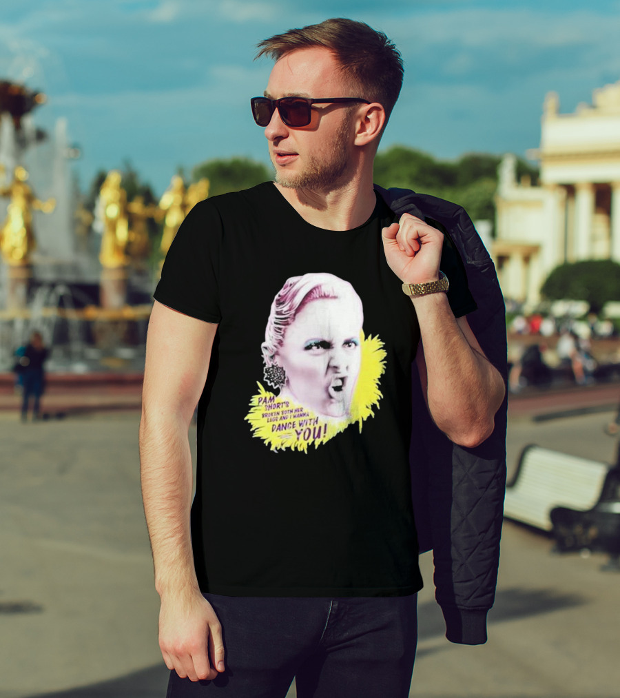 Pam Short’s Broken Both Her Legs And I Wanna Dance With You Nordacious Yellow Burst Expression T-Shirt