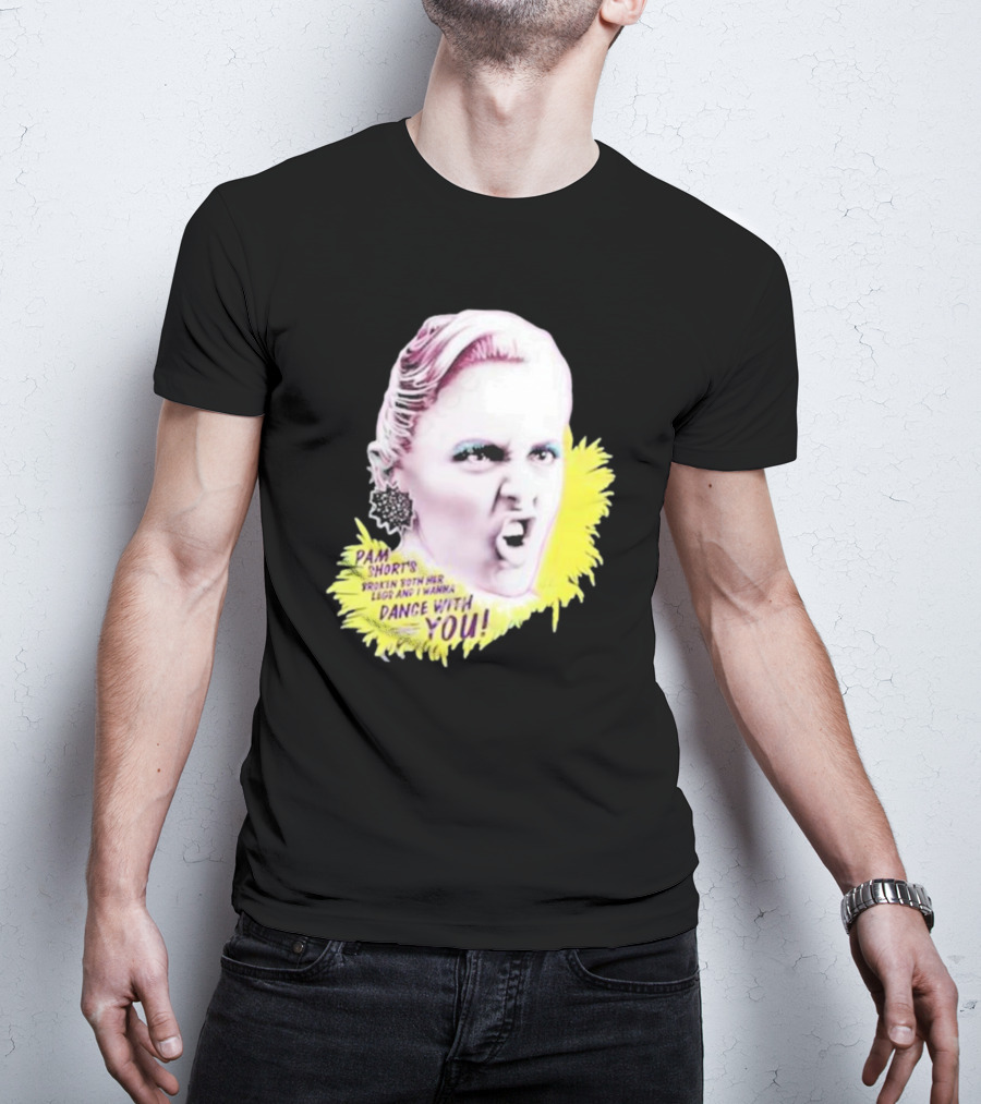 Pam Short’s Broken Both Her Legs And I Wanna Dance With You Nordacious Yellow Burst Expression T-Shirt