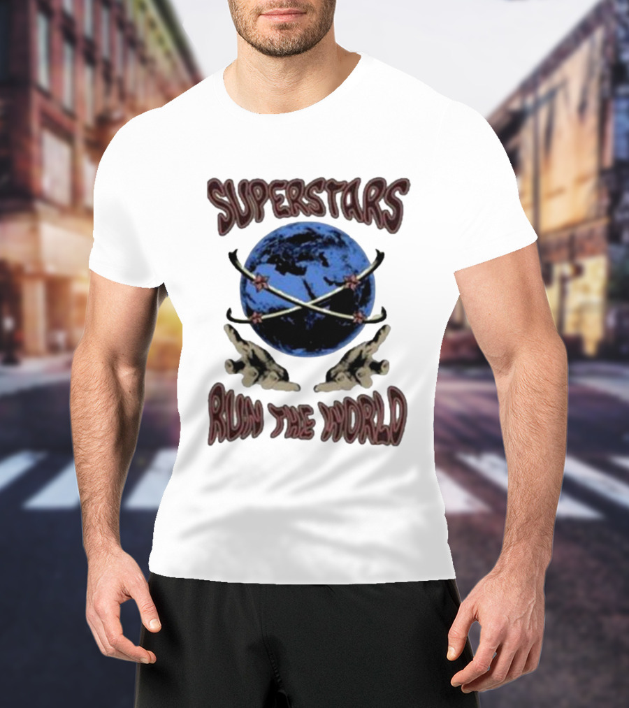 Superstars Run The World Planet T-Shirt