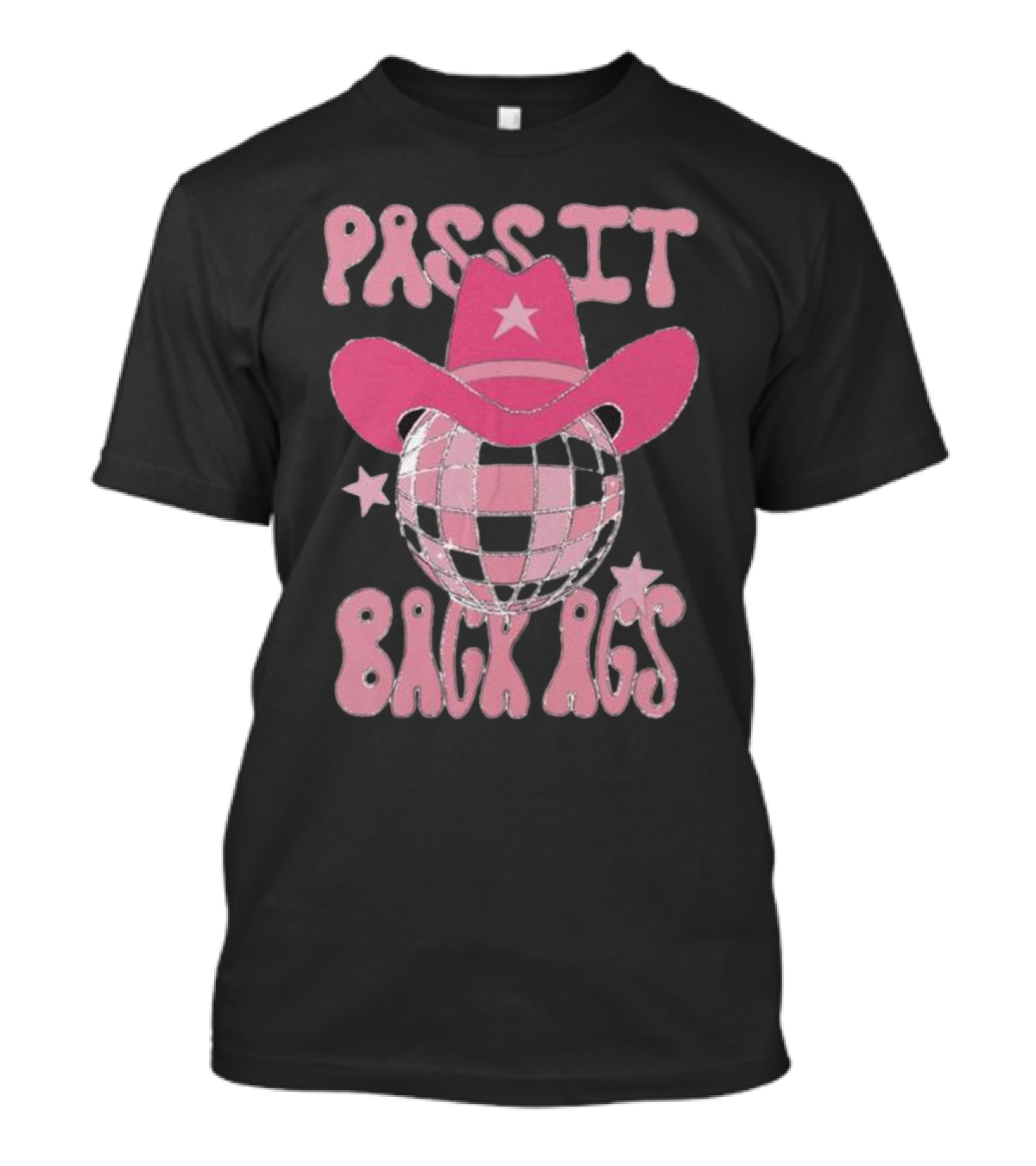 Pass It Back Ags Texas A&M Disco Cowgirl Hat And Stars T-Shirt