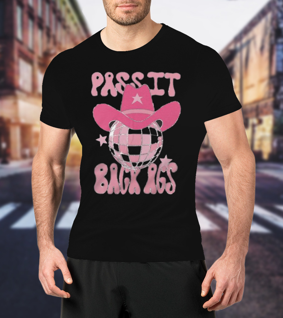 Pass It Back Ags Texas A&M Disco Cowgirl Hat And Stars T-Shirt