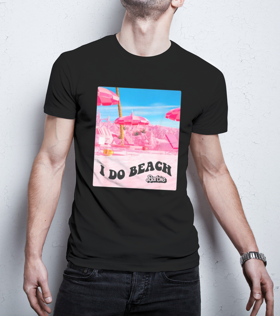 Barbie I Do Beach Movie Pink Umbrella Paradise Scene T-Shirt