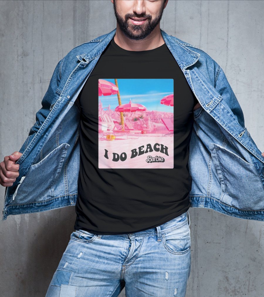 Barbie I Do Beach Movie Pink Umbrella Paradise Scene T-Shirt