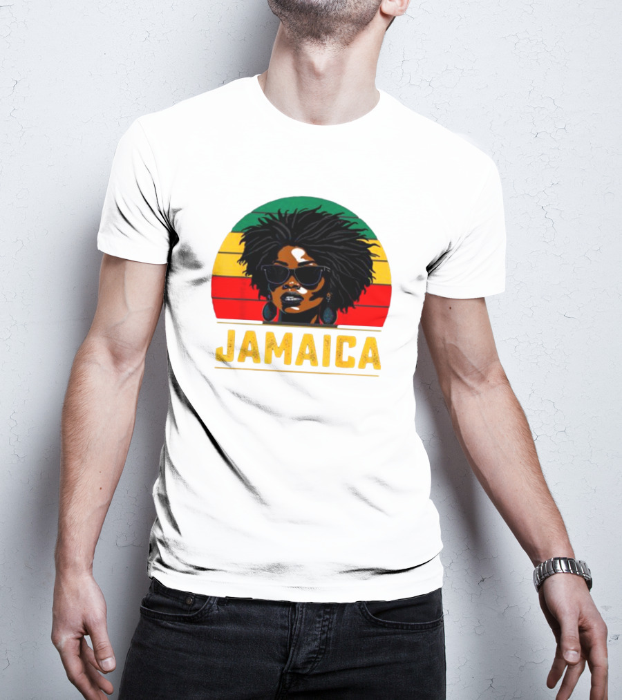 Jamaican Patriotic Women Jamaica Vintage T-Shirt