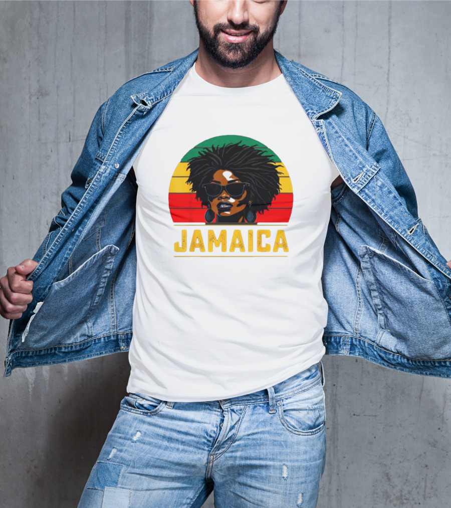 Jamaican Patriotic Women Jamaica Vintage T-Shirt