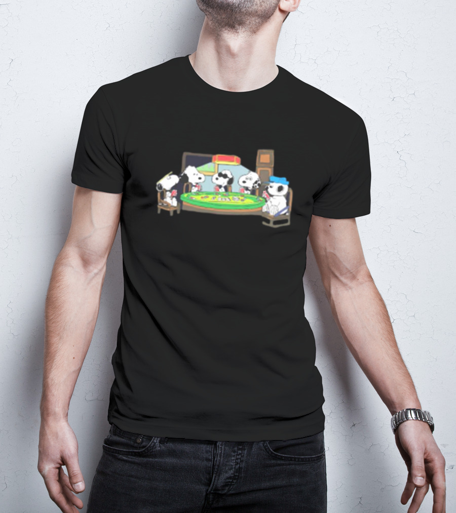 Scott Cawthon Peanuts Snoopy Playing Poker Scene T-Shirt