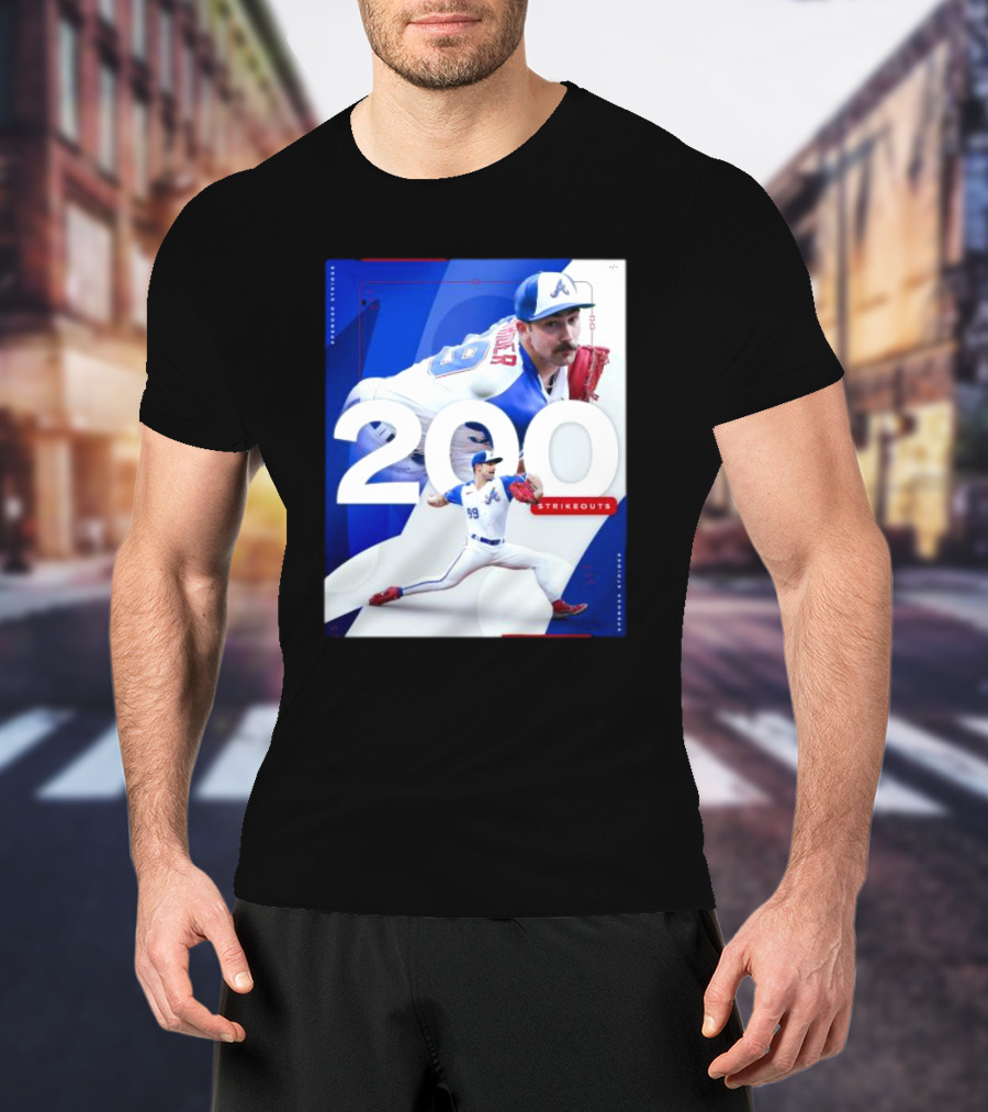 Spencer Strider 200 Strikeouts Season Braves Pitcher Milestone T-Shirt