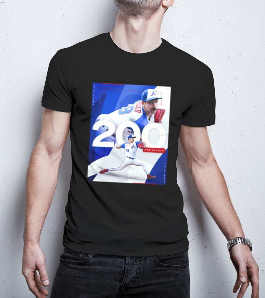 Spencer Strider 200 Strikeouts Season Braves Pitcher Milestone T-Shirt