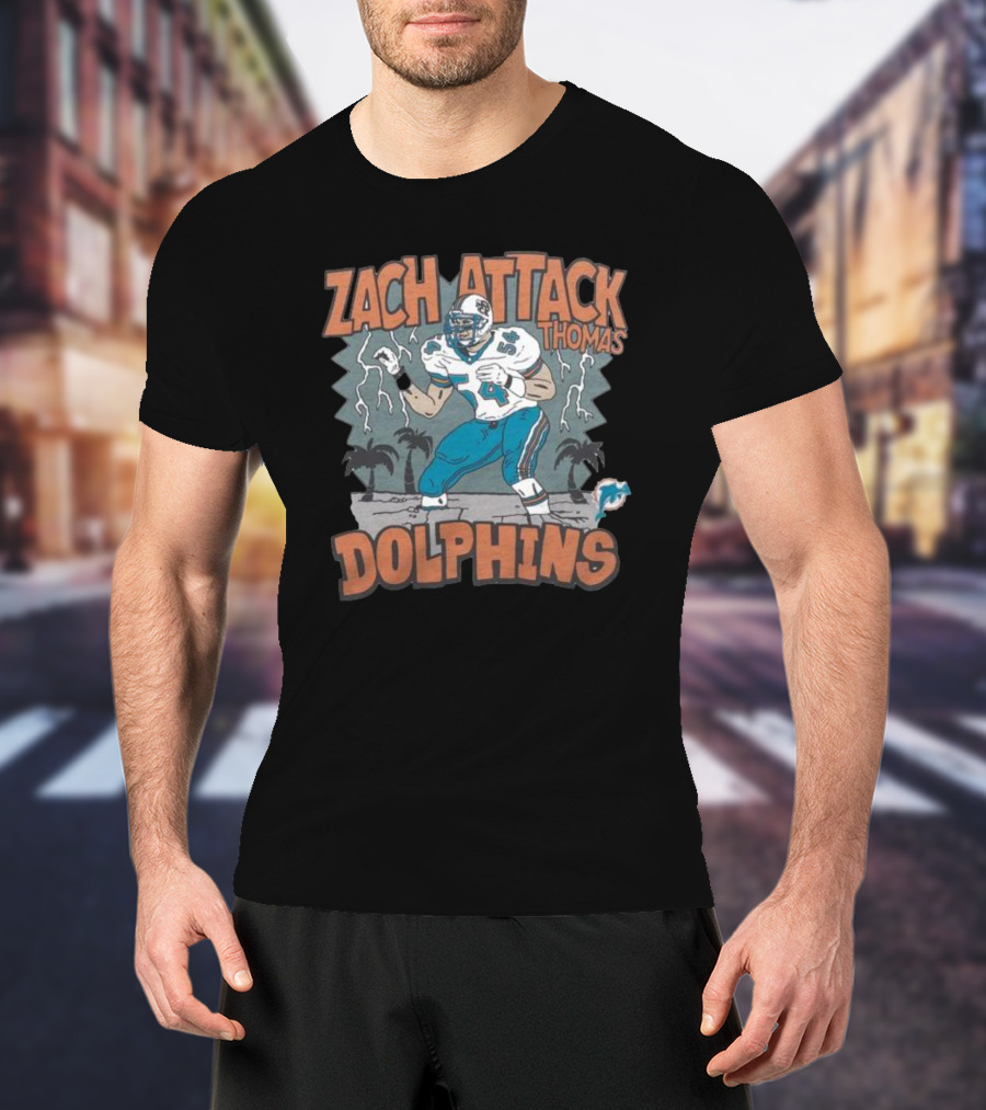 Zach Attack Thomas Dolphins Miami T-Shirt