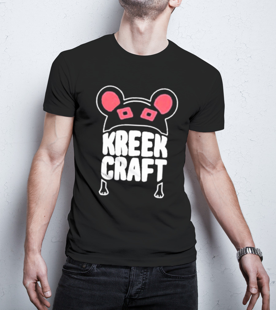 KreekCraft Bear Ears Red Eyes Branding T-Shirt