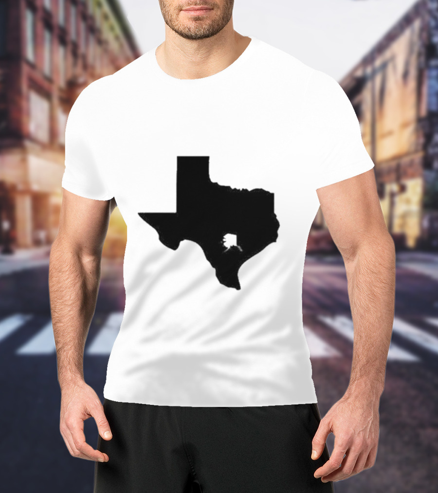 Many People Don’t Realize How Small Alaska Really Is When The Image Is Not To Scale Texas Silhouette Comparison T-Shirt