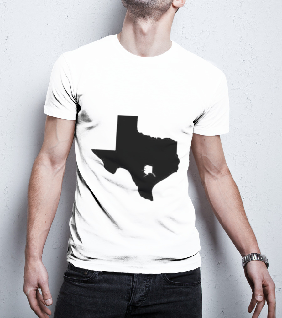 Many People Don’t Realize How Small Alaska Really Is When The Image Is Not To Scale Texas Silhouette Comparison T-Shirt