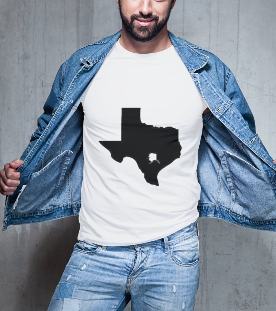 Many People Don’t Realize How Small Alaska Really Is When The Image Is Not To Scale Texas Silhouette Comparison T-Shirt