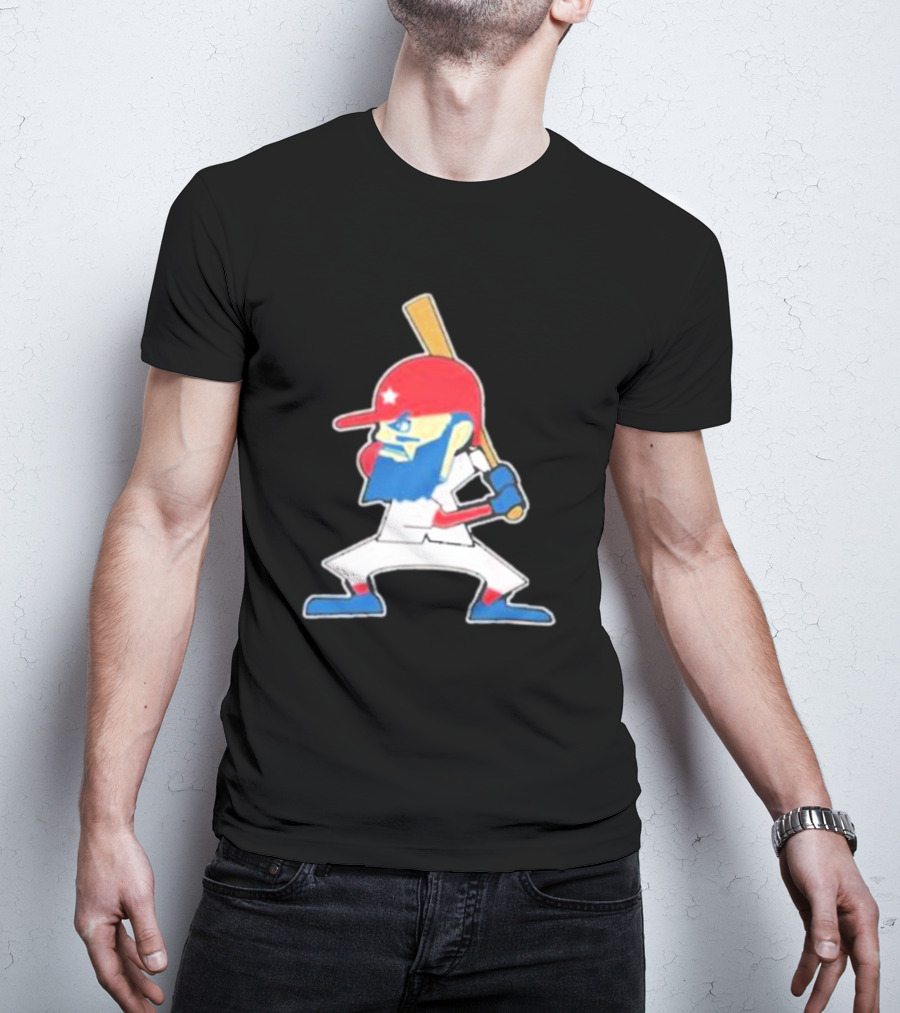 Fighting Phil Baseball Character Retro Cartoon T-Shirt