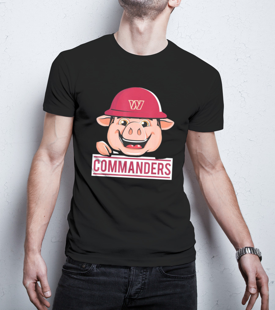 Major Tuddy Commanders NFL Team Mascot Football Fan T-Shirt