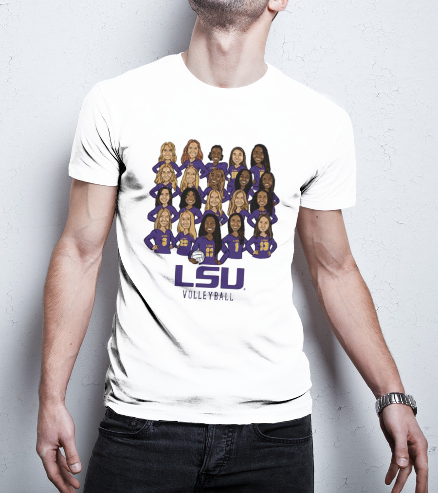 LSU Tigers Volleyball NIL Women's Team Players T-Shirt