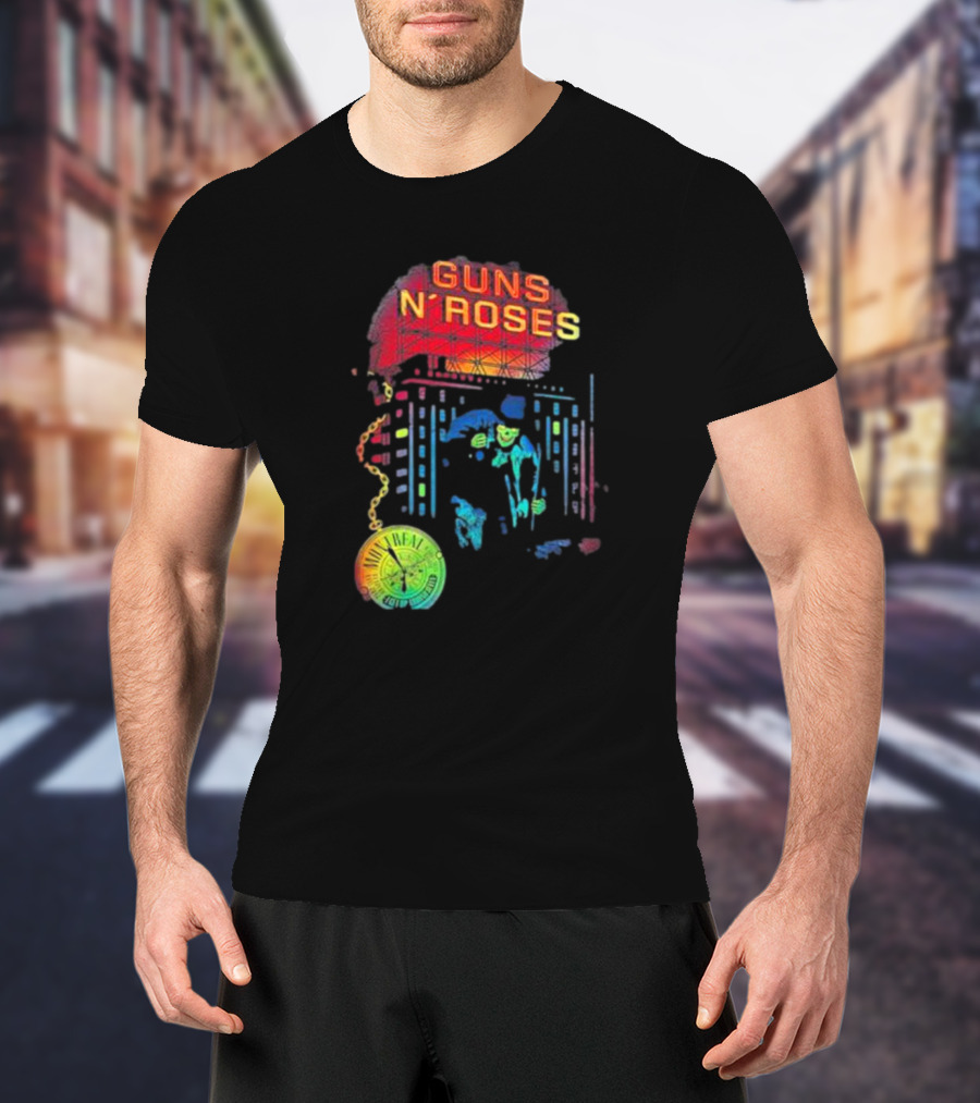 Guns N’ Roses Montreal Reflective Pocket Watch Buildings T-Shirt