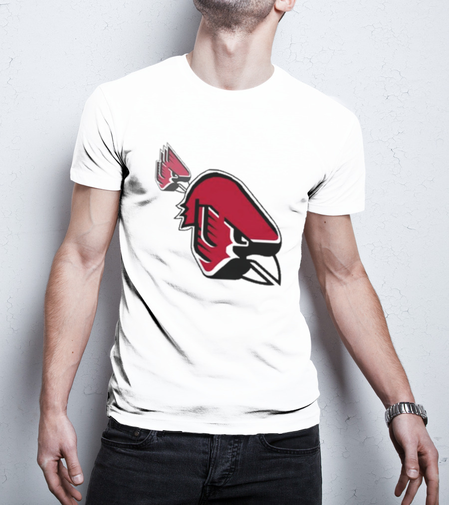 Ball State Cardinal With A Mustache Logo Concept T-Shirt