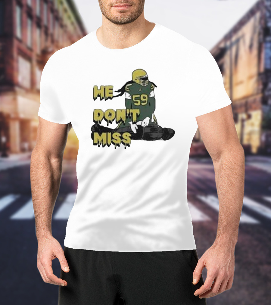 Campechecollective He Don’t Miss Campbell Linebacker 59 T-Shirt