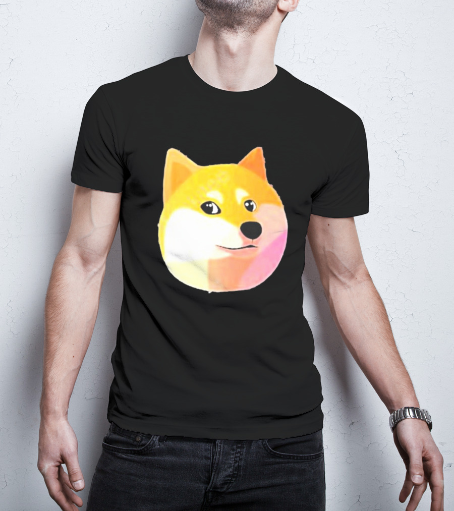Getdoge Merch Doge Meme Coin Shiba Inu Face T-Shirt