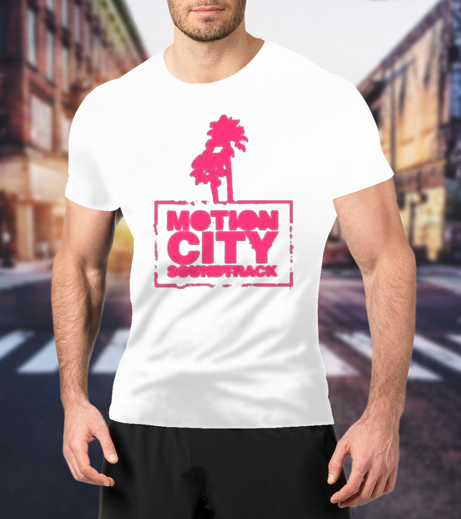 Motion City Soundtrack Pink Palm Tree T-Shirt