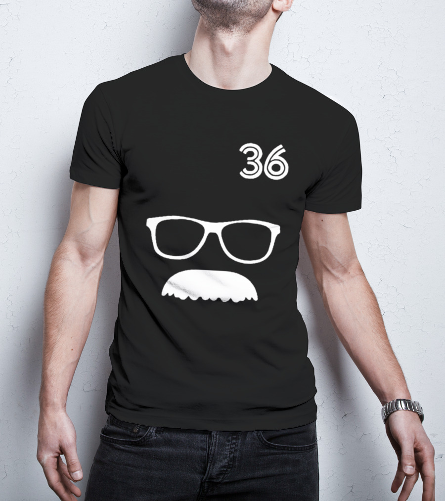 Trending Jays Fans Wearing 36 Davis Schneider Glasses And Moustache T-Shirt