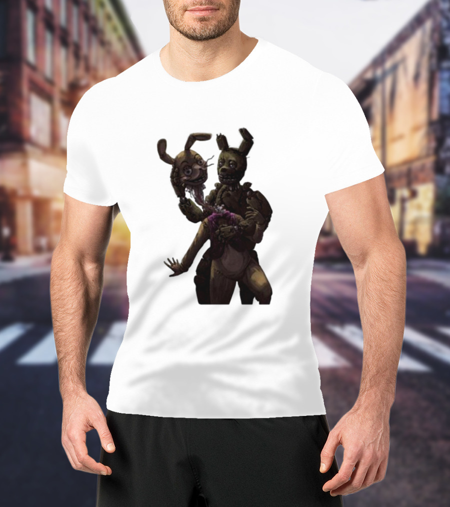 Gumchew Springtrap Malhare Battle Showdown Iconic Horror Character Face-off T-Shirt