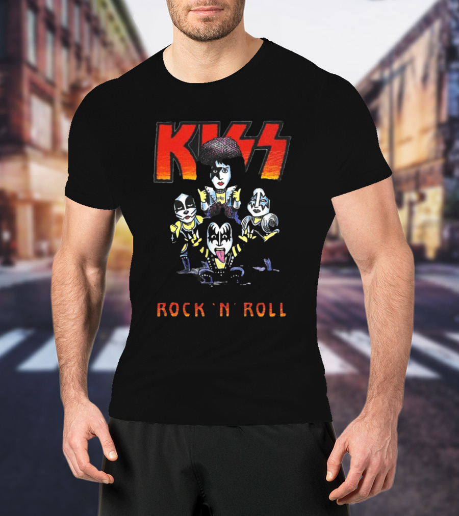Kiss Band Rock And Roll Cartoons Let Me Go T-Shirt