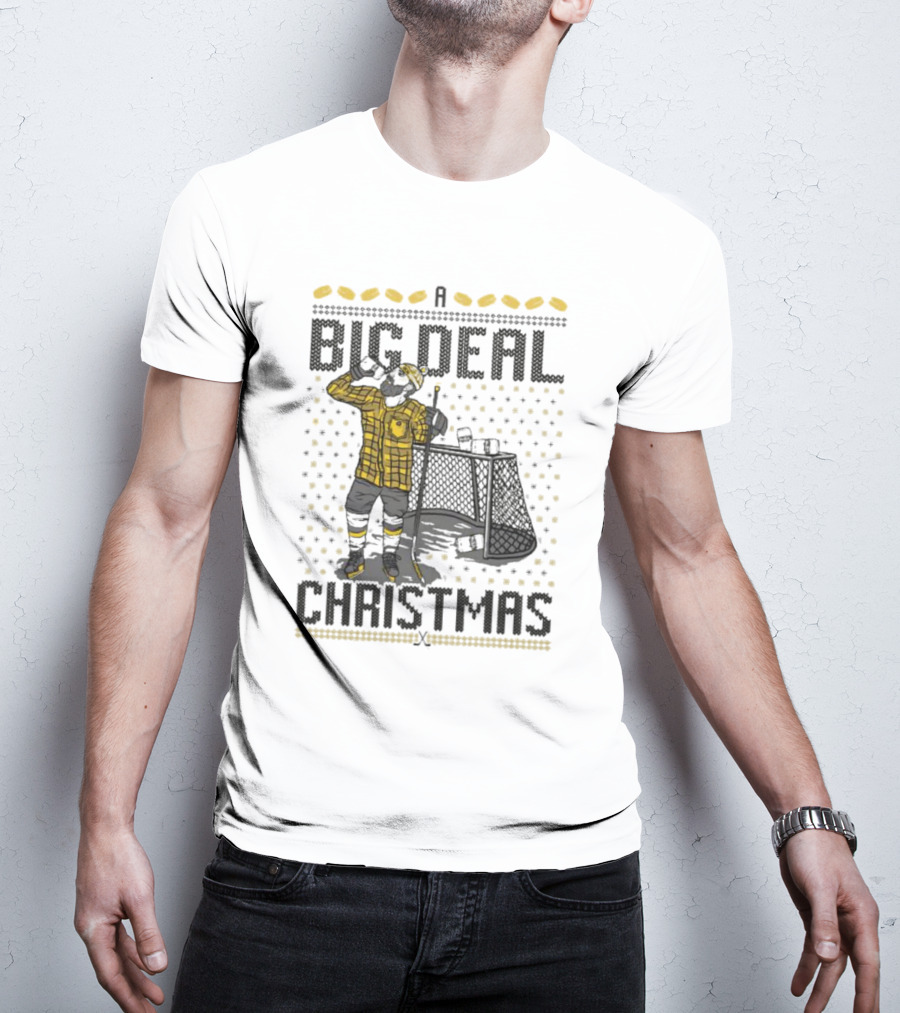 A Big Deal Christmas Hockey Player Flannel T-Shirt