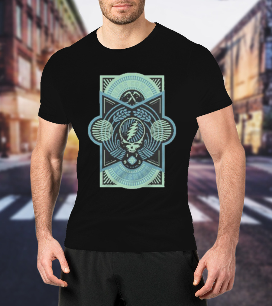 Grateful Dead Here Comes Sunshine Lightning Skull Mandala T-Shirt
