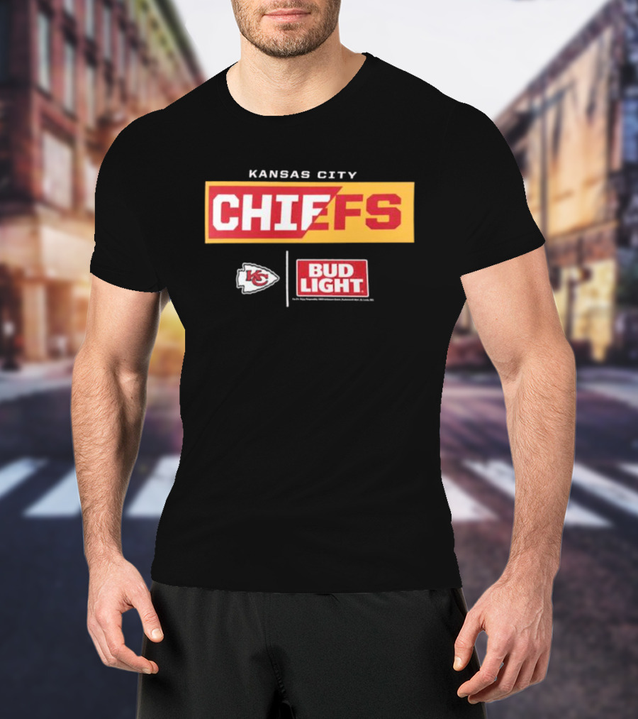 Kansas City Chiefs Bud Light NFL Partnership T-Shirt