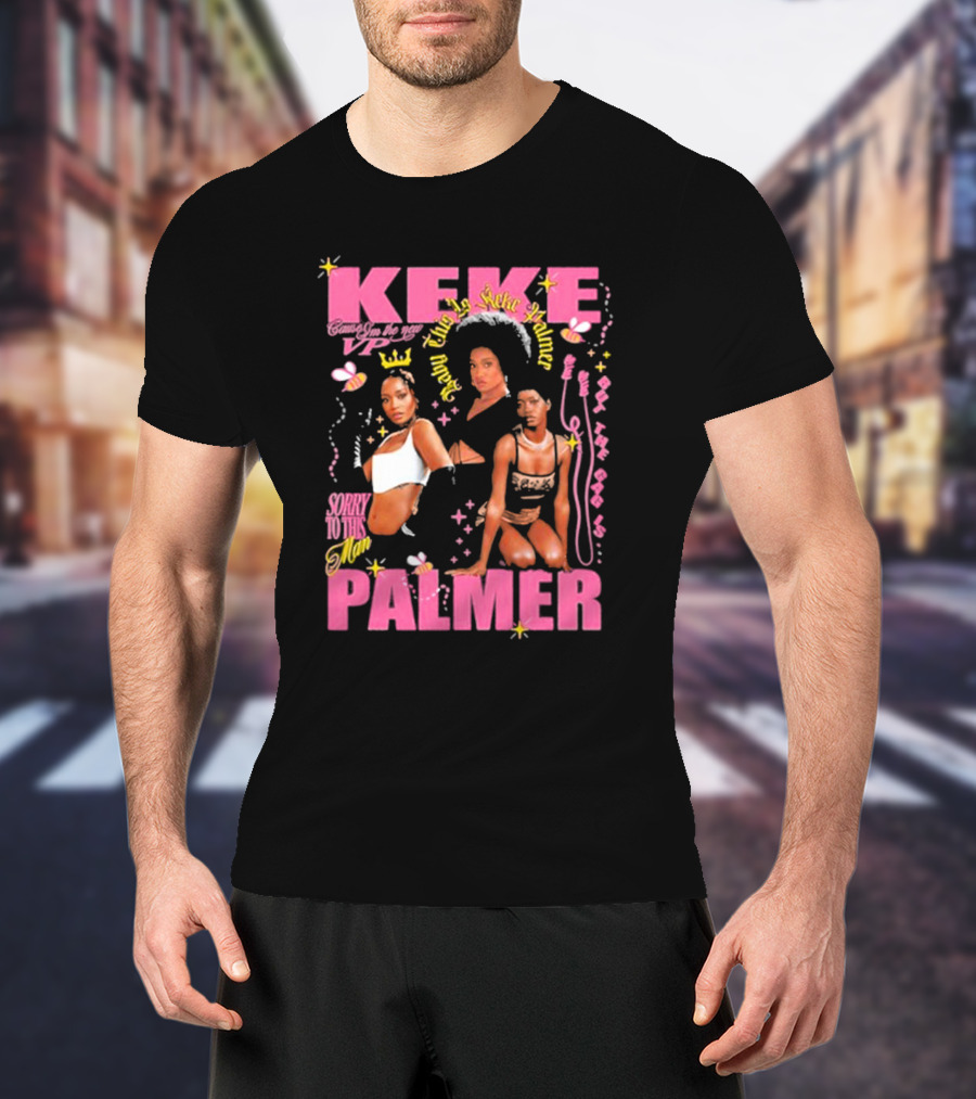 Keke Palmer Sorry To This Man Stylish Design Neon Icons T-Shirt
