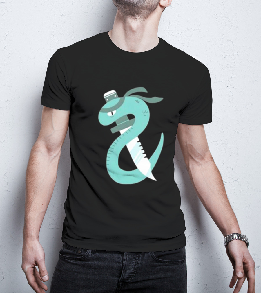 Eat More Snakes Karate Snake With Sushi Headband T-Shirt