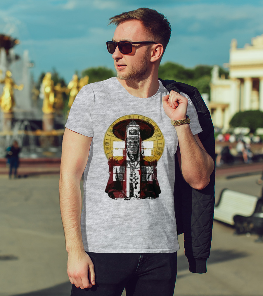 Dozens Of Rebel Moon Roman Numeral Halo Clergyman T-Shirt