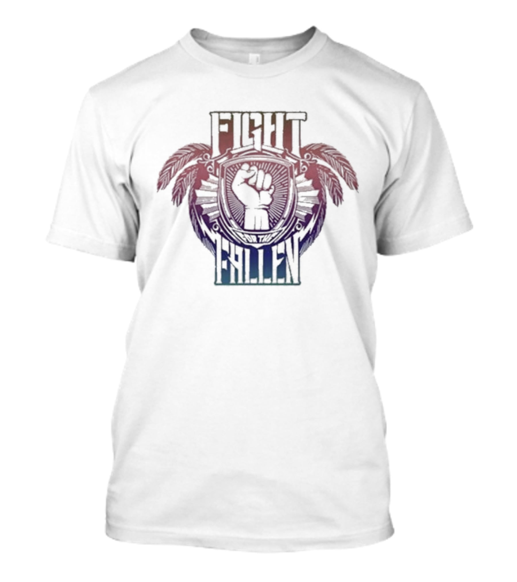 Maui Strong Fight For The Fallen Raised Fist With Feather Accents T-Shirt