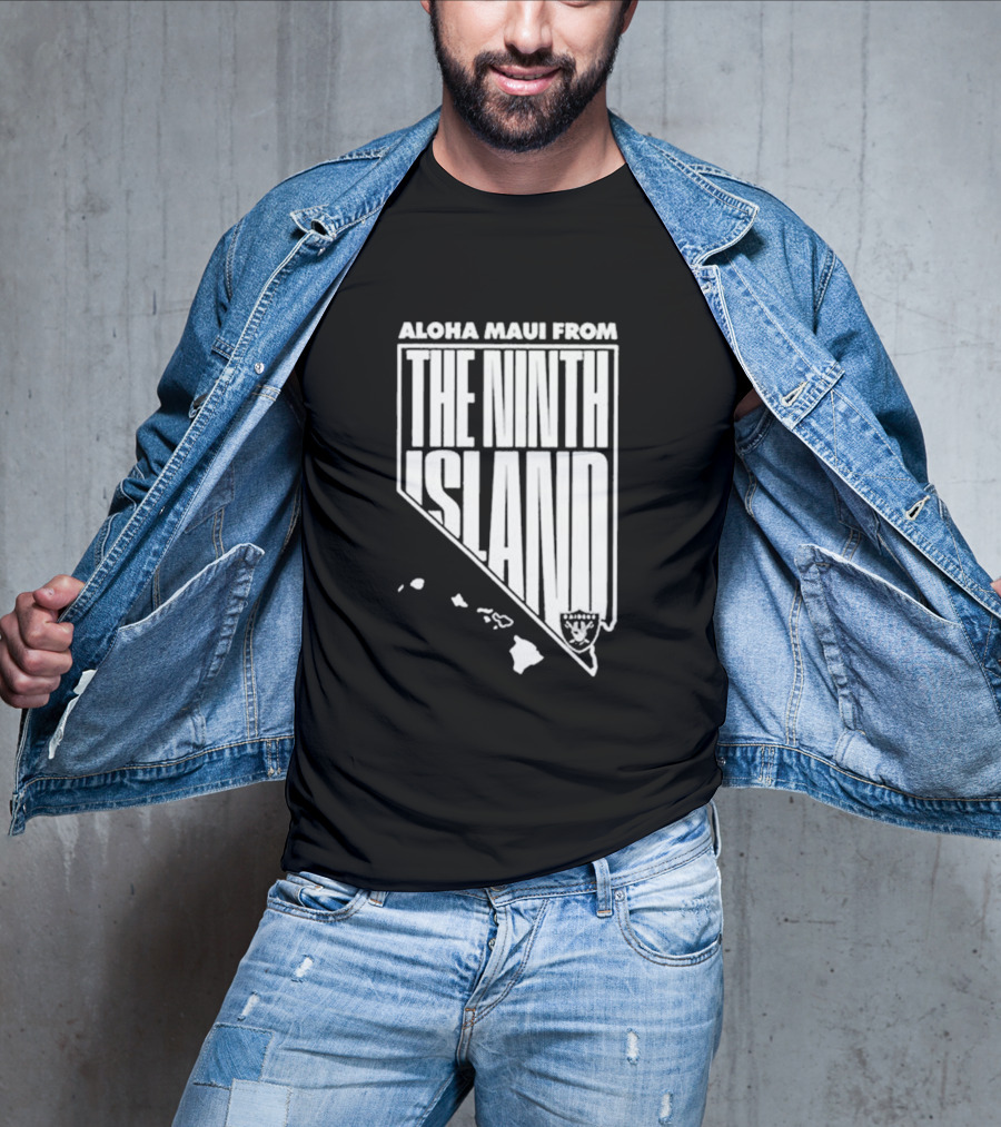 Aloha Maui From The Ninth Island Raiders Nevada Map T-Shirt