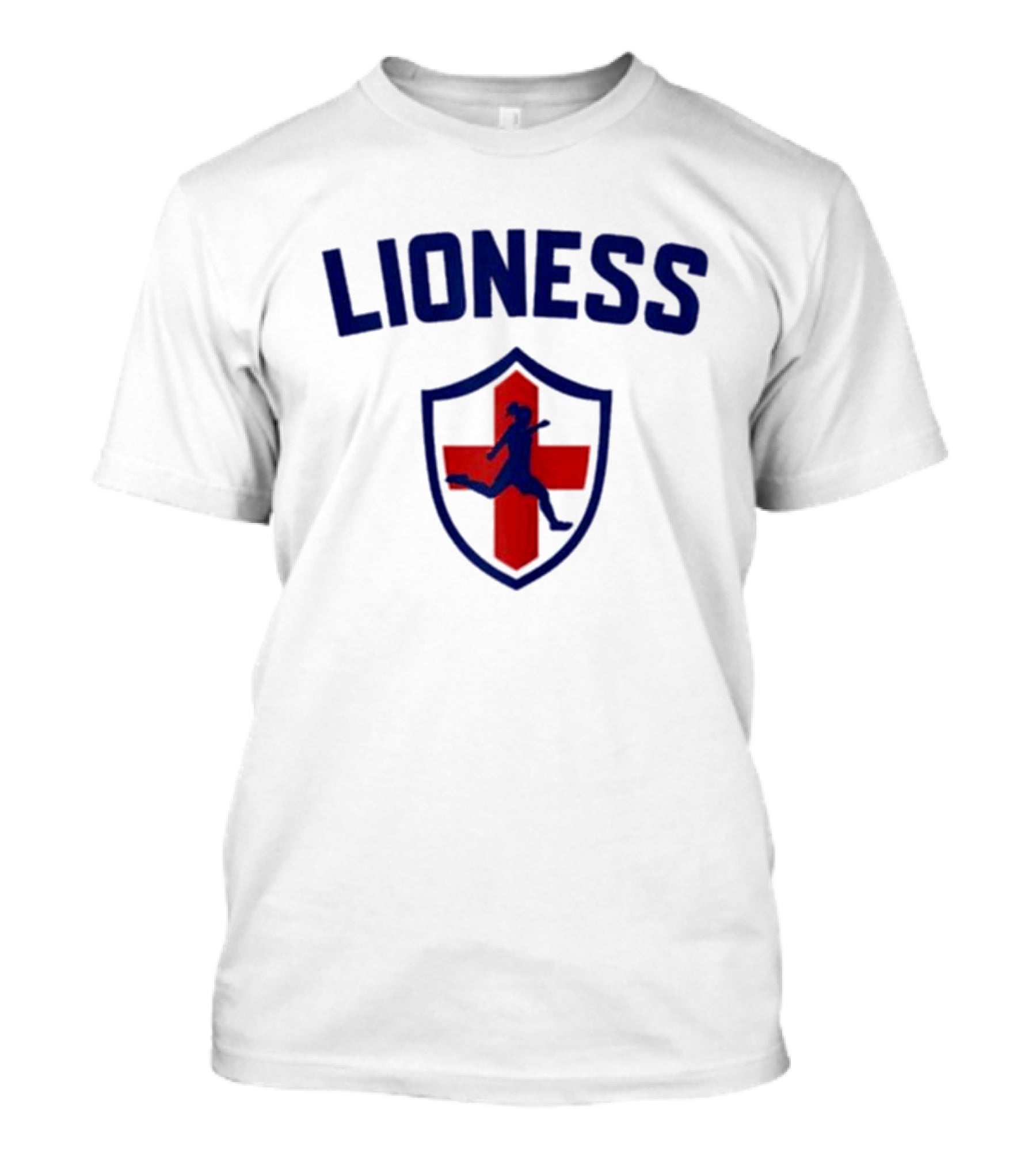 LIONESS England Team Crest Soccer Player Emblem T-Shirt