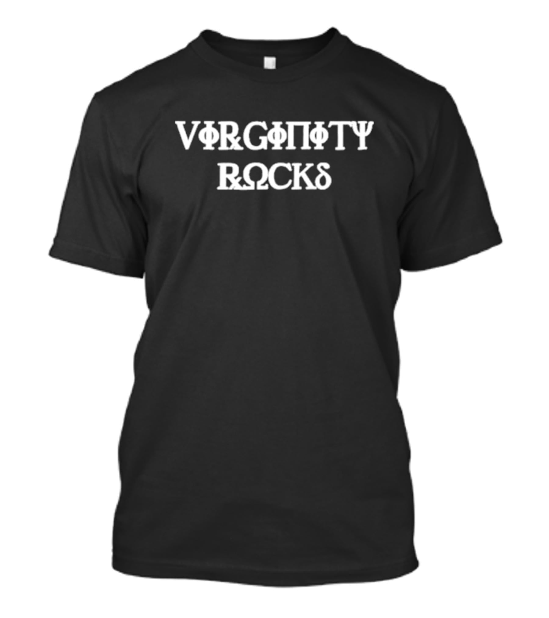 VIRGINITY ROCKS GREEK STYLE FONT EMBLEM T-Shirt
