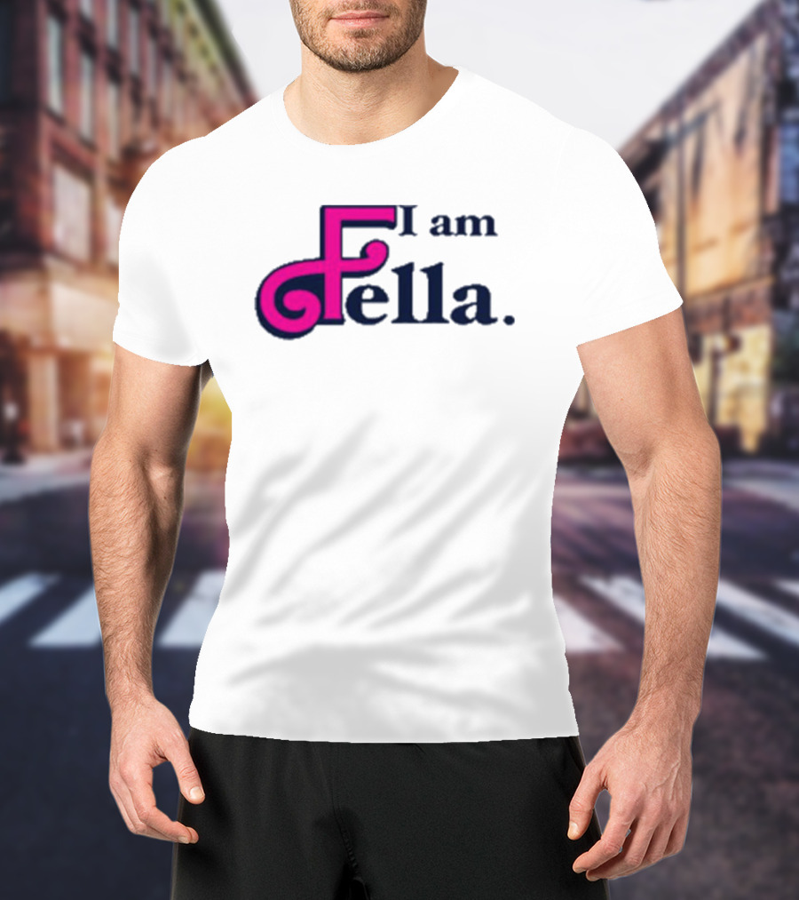 Nafo I Am Fella Bold Swirl Lettering T-Shirt