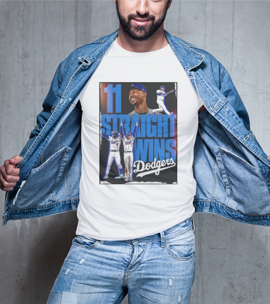11 Straight Wins Dodgers T-Shirt