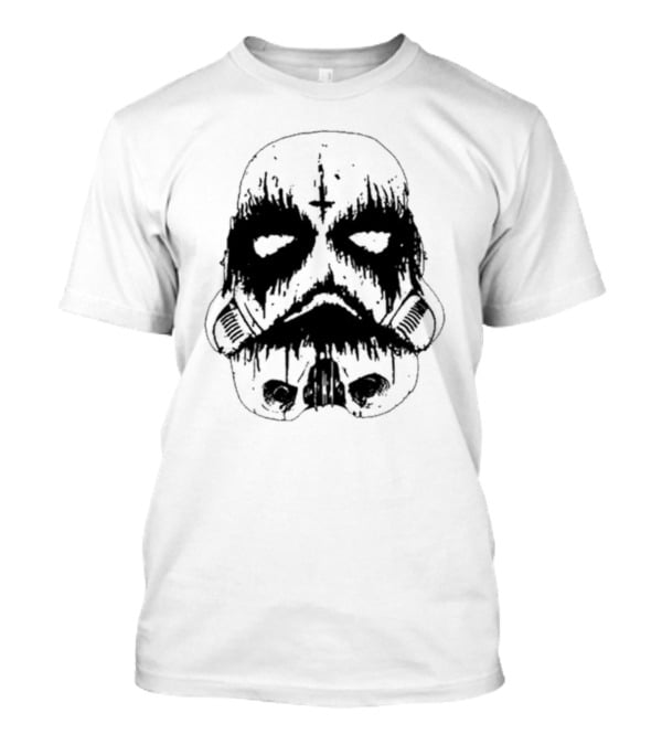 Black Metal Stormtrooper Star Wars Helmet T-Shirt