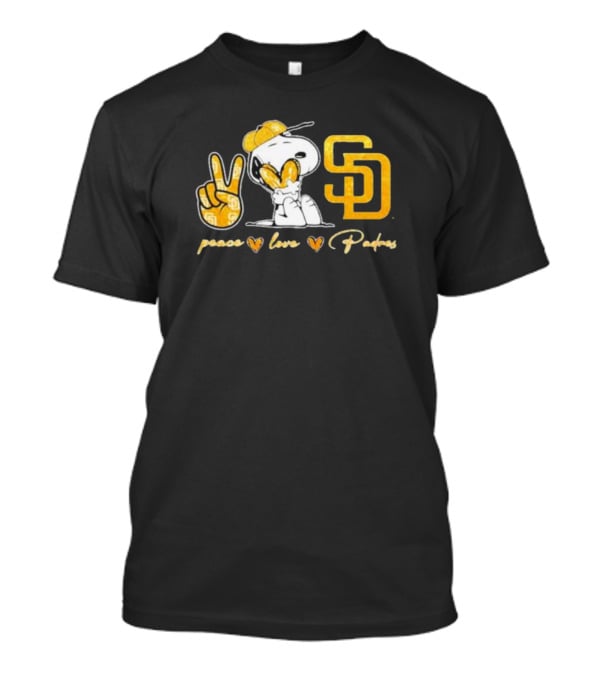 Peace Love Padres Snoopy San Diego Padres T-Shirt