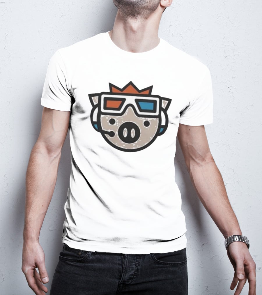 Technoblade Pig With 3D Glasses And Headset T-Shirt