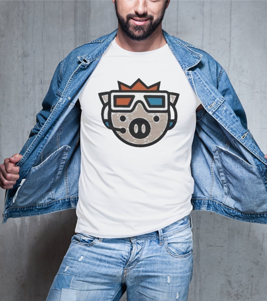 Technoblade Pig With 3D Glasses And Headset T-Shirt