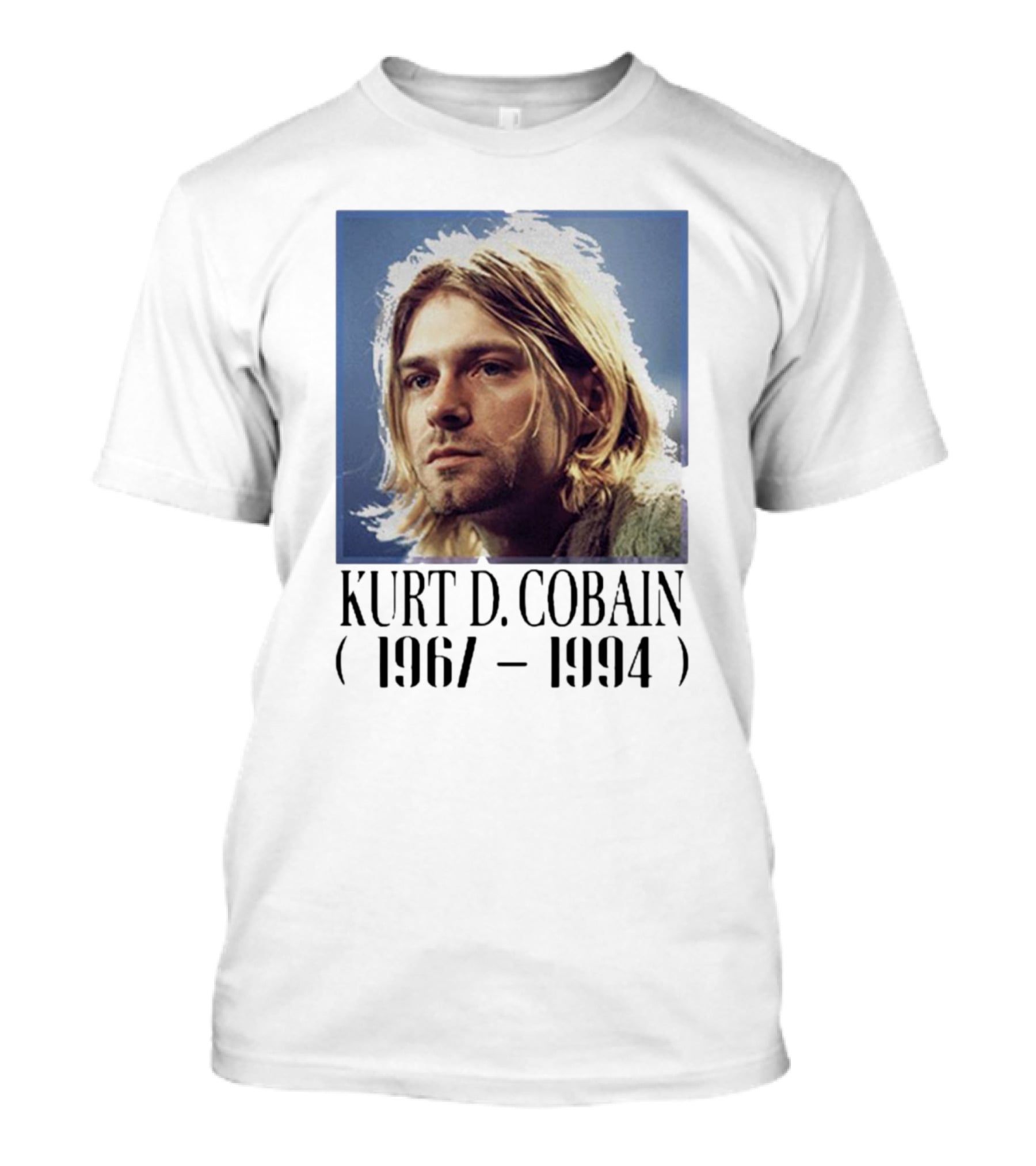 Vintage Kurt D. Cobain 1967-1994 Memorial Painting T-Shirt