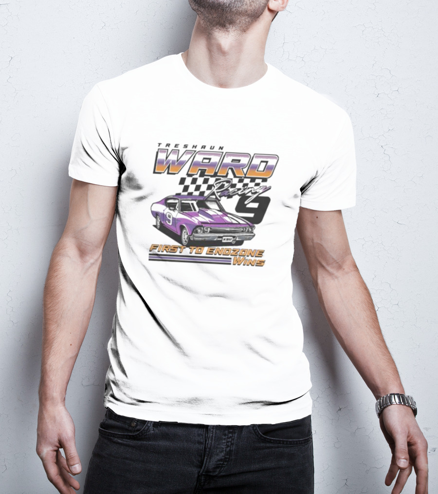 Ward First To Endzone Wins Racing Car T-Shirt