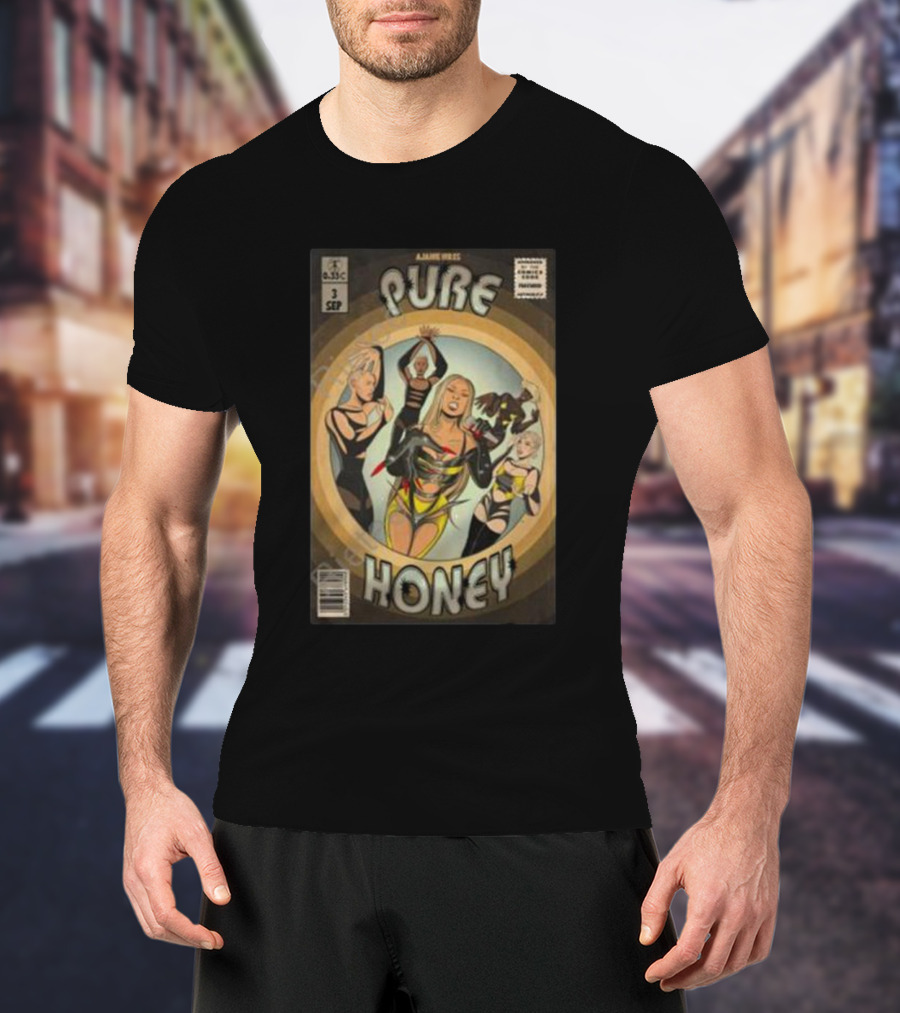 Ajanie Hiress Pure Honey Vintage Comic Style Cover T-Shirt