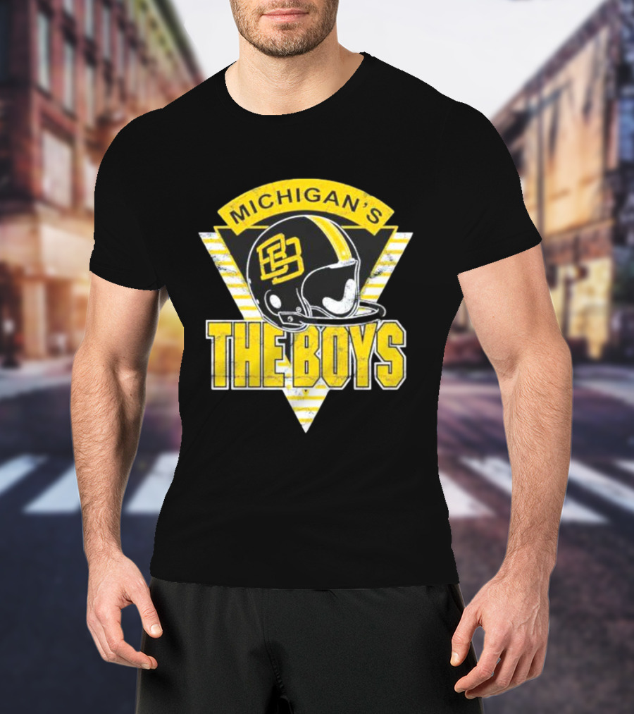 Bussin’ With The Boys Michigan’s The Boys Helmet T-Shirt