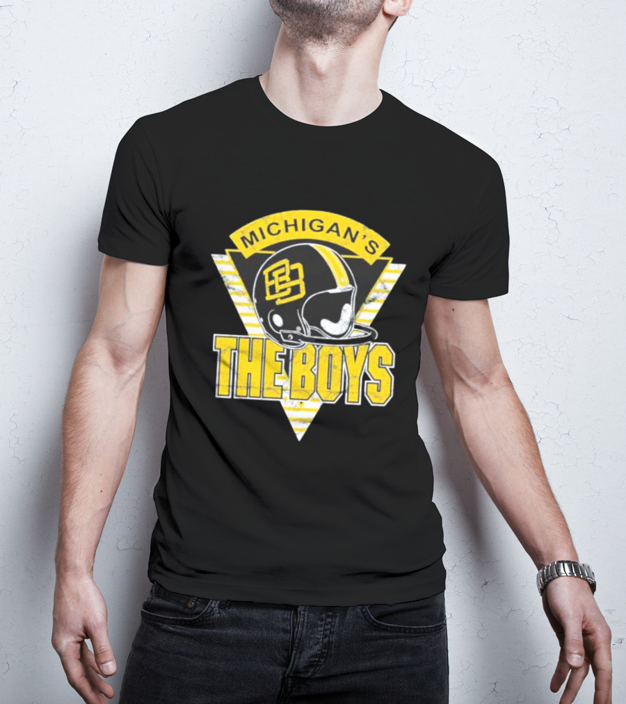 Bussin’ With The Boys Michigan’s The Boys Helmet T-Shirt